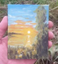 Buy Welsh Impressionist Sunset Seascape OIL PAINTING On Board SIGNED Original New • 12£