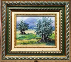 Buy Spanish Landscape With Olive Trees Oil Painting On Board Indistinctly Signed • 120£