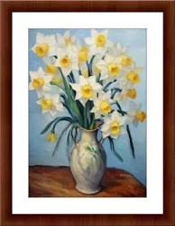 Buy Flowers Daffodil Paintilng , A4 Print Posters Pictures Home Decor Wall Art • 4.99£
