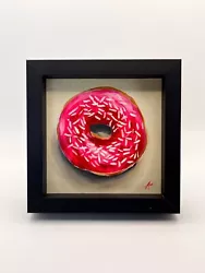 Buy Donut Original Oil Painting-food Dessert Home Decor  Bright Art FRAMED • 50£