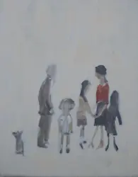 Buy Hand Painted Oil Painting Copy After L.S Lowry Folk Art Of Figures & A  Dog • 80£