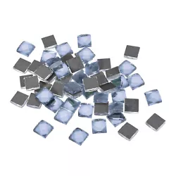 Buy 55pcs Mosaic Tiles, 13 Faces Glitter Crystal Glass Pieces Gray 1 X 1cm • 5.79£