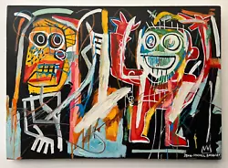 Buy Jean-Michel Basquiat (Handmade) Acrylic Painting On Canvas Signed & Stamped • 766.68£