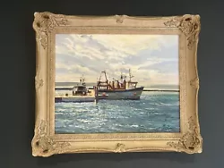 Buy Original Oil Painting Poole Dorset Framed Clive Kidder Boats Seaside Beach • 250£