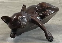 Buy Desktop Cat Bronze Sculpture Figurine Figure Signed Original Art 3  X 5  • 188.05£