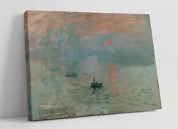 Buy Monet Impression, Sunrise -framed Canvas Painting Wall Art Picture Paper Print • 21.99£
