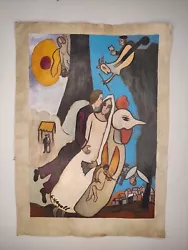 Buy Marc Chagall Painting Drawing Vintage Sketch Paper Signed Stamped • 82.87£
