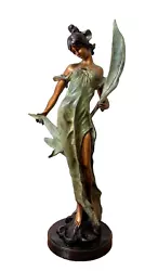 Buy Art Nouveau Bronze Sculpture After Pierre Roche  Diane  With Black Marble Base • 1,417.49£