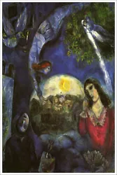 Buy Around Her Artist Marc Chagall Fine Art Giclee Poster Print Of Painting • 17.05£