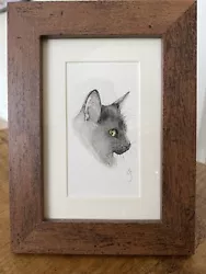 Buy ORIGINAL Framed Painting :  Black  Cat By Lisa EVANS • 11.95£