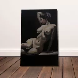Buy Print/nude Woman/black And White Painting/canvas/print On Canvas/decor • 37.21£
