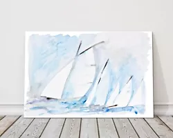 Buy Sailing Boats Painting. Framed Canvas Picture Print • 17.95£
