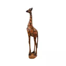 Buy Giraffe Wood Sculpture Zimbabwe 21 Inch • 124.32£