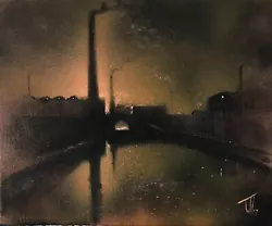 Buy Original Painting Pete Tuffrey Northern Art Canal Industrial Lowry Turner • 90£