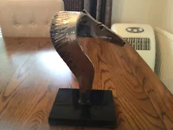 Buy Unique Rare Aluminium Sculpture Of Horse Head And Flowing Mane On Stand • 50£