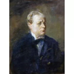 Buy Mcevoy Portrait Sir Winston Churchill Painting Canvas Art Print Poster • 13.99£