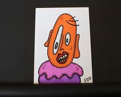 Buy Clown Monster Original ACEO Art Card Mixed Media Mini Artwork • 2.49£
