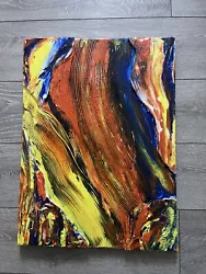 Buy Painting Abstract Acrylic Rainbow /wall Art/hand-painted/60x50cm #218 • 19£