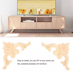 Buy Furniture Wood Applique DIY Corner Applique 4pcs Furniture Decoration • 4.07£