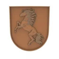 Buy Horse Base Sign Wall Plaque STL File For CNC Router Model Relief 3D Printer CNC • 2.32£
