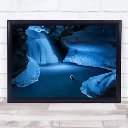 Buy Ice Sculptures Blue Frost Cold Snow Frozen Winter Wall Art Print • 9.99£