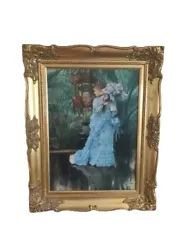 Buy Painting 'Bunch Of Lilacs' Reproduction Of Tissot Painting - Ornate Frame 19x15  • 19.99£