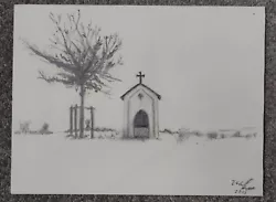 Buy Original DIN A6 Pencil Landscape Chapel  • 8.58£