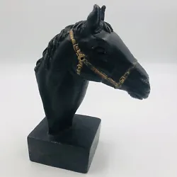 Buy Equine Horse Head Bronze Sculpture On Base Bookend Decorative Statement • 71.07£