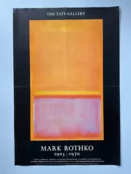 Buy Poster For The Mark Rothko 1903-1970 Exhibition At The Tate Gallery 1987 • 50£