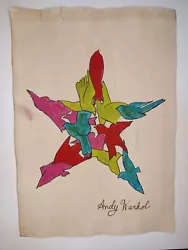 Buy Andy Warhol Painting Drawing On Old Paper Signed Stamped 3 • 84.03£