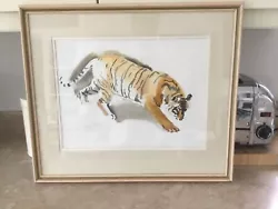 Buy Original Watercolour Signed By Alan Barlow - Tiger • 20£