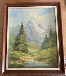 Buy G. Williams Oil On Board Mountain Forest Landscape Painting Vintage Art Palette • 86£