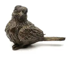 Buy Brass Sparrow Vintage Garden Song Bird Tit Antique Statue Old Cute Small Robin • 4£