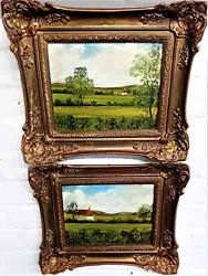 Buy A Pair Of Raymond Price Oil On Board Paintings In Gilt Frames Sign & Dated 1969 • 50£
