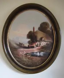 Buy Large Vintage JOHN HORSEWELL Listed Thatched Cottage Oil Painting Signed Framed • 45£