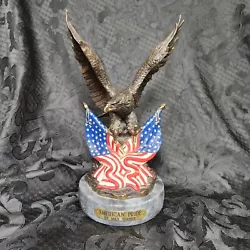 Buy Max Turner “American Pride” Bronze Eagle American Flag Sculpture • 734.26£