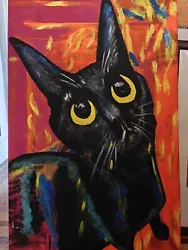 Buy Oil On Canvas Painting Of The Hawaiian Black Cat By Yevgeniy Kievskiy • 6,916.71£