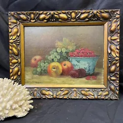 Buy Beautiful Late 19th / Early 20th Century French Still Life Fruit Oil On Wood - A • 99£