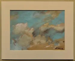 Buy Original Cloud Painting, Gouache On Brown Paper, Mounted • 47£