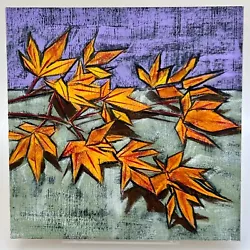 Buy Still Life Impressionist Autumn Leaves Original Art Oil Painting A McLaren 8x8 • 40£
