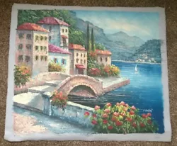 Buy Original Unframed Signed K Wallis Italian Coast Oil Painting • 295£