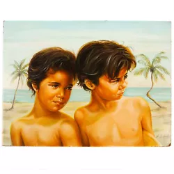 Buy  Hawaiian Beach Buddies  By Anthony Sidoni Signed Oil Painting 18 X24  • 8,467.27£