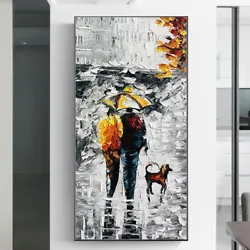 Buy Handmade Palette Knife Tree Landscape Oil Painting On Canvas Wall Art Home Decor • 43.05£