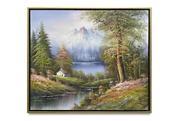 Buy Hungryartist - Bob Ross Style Landscape Original Oil Painting On Canvas 20x24 • 123.58£