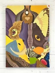 Buy Pico Animal Canvas Painting 18x26 Inches #GA1695 #JG • 4.16£