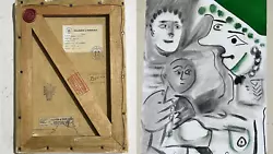 Buy Pablo Picasso - Painting On Canvas (handmade) Vtg Art Signed And Stamped • 472.50£