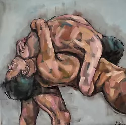 Buy Male Nude Painting, Naked Men, Gay Erotic Art, Homoerotic Queer Artwork 60x60cm • 680£