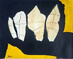 Buy Oil Painting On Canvas Abstract Canvas Signed MOTHERWELL Handmade Art • 30£