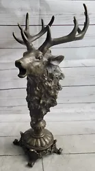 Buy Extra Large Wild Deer Stag Bronze Statue Metal Garden Sculpture Figurine • 394.31£