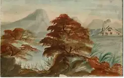 Buy Small Watercolour Mountain And Woodland Scene Probably Turn Of Last Century • 10£